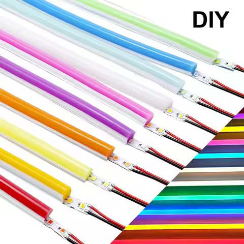 6mm 8mm 12mm Silicone Separate Neon Flexible Bendable DC12V 2835SMD S Shape 120Leds Strip Light 1m-1