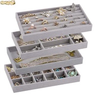 DESERT Velvet Jewelry Storage Box, Velvet Stackable Necklace Display Tray, Earring Holder Showcase D