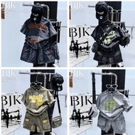 High-quality 4-way stone-washed cotton boys' outfit from BJK brand, large size from 24_65 kg