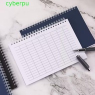 CYBERPULSE Financial Record Book, Universal Line Pages Multifunctional Spiral Bound Notebook, Leathe