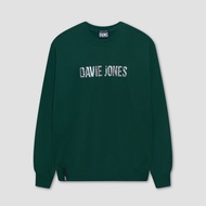 DAVIE JONES เสื้อสเวตเตอร์ Logo Oversized Fit Sweater SW0078 สีเขียวเข้ม เขียว แดง