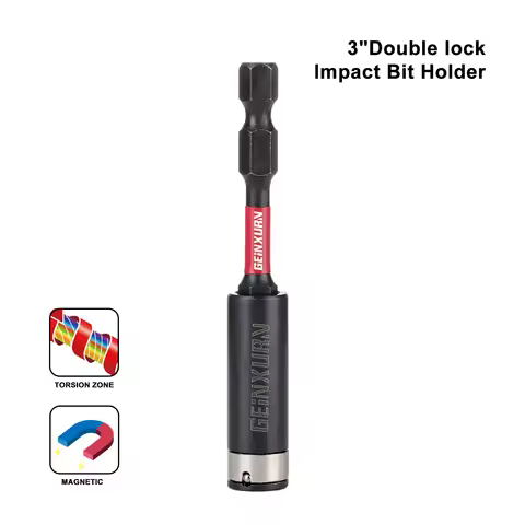 Geinxurn 3Inches Impact Magnetic Screwdriver Bit Holders, S2 Alloy Steel Hex Shank Extension Socket 