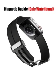 1入組男女適用蘋果矽膠磁性錶帶，適用於Apple Watch Band 40mm、Ultra2 49mm、44mm、45mm、41mm、42mm、38mm手帶手鍊，適用於SE 9 8 7 6 5 4 3 2 1系列蘋果手錶配件