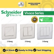 [READY STOCKS]SCHNEIDER ELECTRIC VIVACE SERIES 16AX 250V -1 GANG 1 WAY SWITCH / 2 GANG 1 WAY SWITCH 