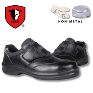 KPR O-055 Black Low-cut Velcro Slip-on Safety Shoes (Metal-Free) with Impact (Toecap) &amp; Anti-perforation (Midsole) Protection