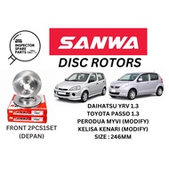 (1SET2PCS) 246MM SANWA JAPAN QUALITY DAIHATSU YRV 1.3 TYT PASSO 1.3 PERODUA KELISA KENARI MYVI (MODI