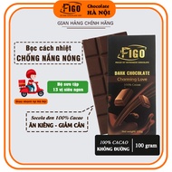 [Chính hãng] Dark Chocolate 100% Cacao Socola đen nguyên chất không đường  Figo ăn Giảm cân Keto DAS