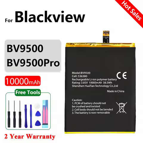Original 10000mAh BV 9500 New battery For BV9500 Pro MT6763T 536380 Mobile Phone Genuine Replacement