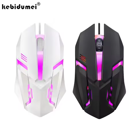 Kebidumei USB Wired Mouse Colorful LED Gaming Mouse 5000 DPI Wired Mice Optical Wired Gamer Mouse Fo