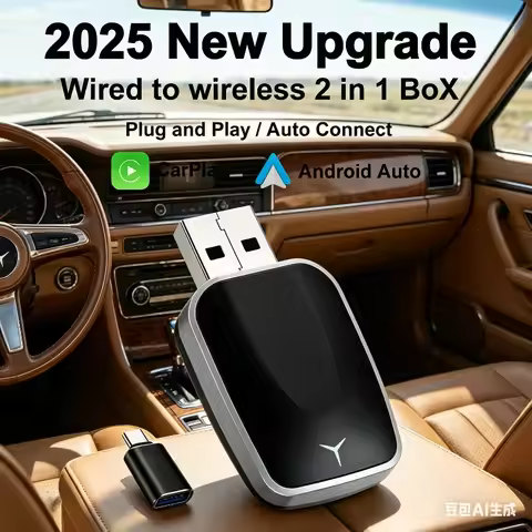 2026 Upgraded Wireless CarPlay Dongle Stable Bluetooth & WiFi Fast Plug Play Supports OTA Updates Wo