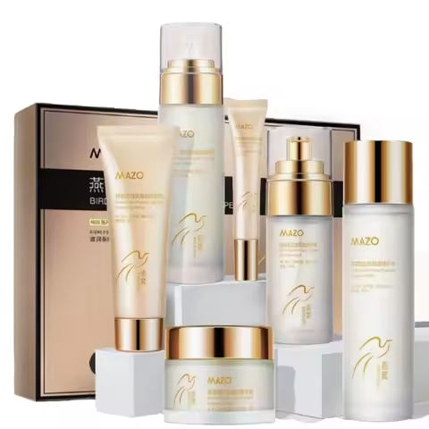 Bird's Nest Protein Peptide Moisturizing Six-Piece Set, Containing Bird's Nest Extract, Collagen and