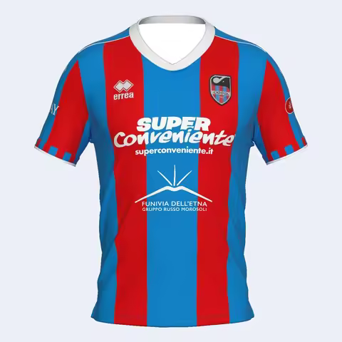 Catania Calcio Soccer Jersey - Red & Blue Stripes Breathable Sports Tshirt Soccer Jersey 3d HD Print
