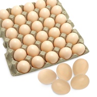 30PCS Brown Plastic Eggs Paintable Fake Eggs for Crafts, Easter Decorations, Basket Stuffers, Hen La