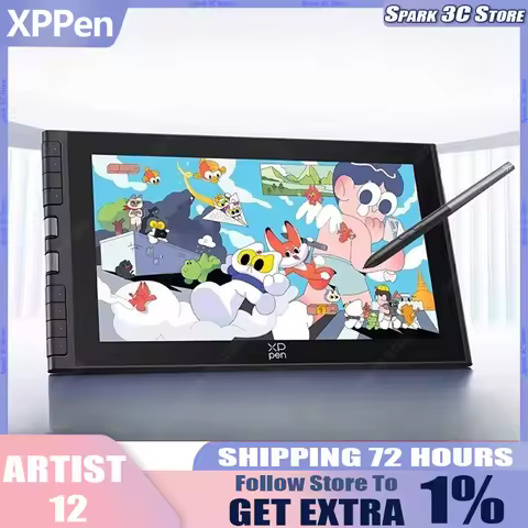 XPPen Artist 12 (3rd) Pen Display 16K Pen Pressure Sensitivity 11.9inch 1920*1080 Screen 99% SRGB wi