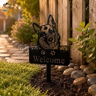 [chulisia] Metal Outdoor Yard Sign Custom Sign Garden Stake Welcome Porch Sign for a