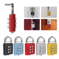 CEASIF6 6 Digit Button Password Lock Portable Security Travel Backpack Zipper Lock