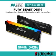 KINGSTON FURY BEAST RGB / FURY BEAST  DDR4 DESKTOP GAMING PC RAM MEMORY RAM - 4GB 8GB 16GB 32GB (320