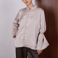 ASOKA Rayana Satin Silk Blouse 2645 - Women's Top Premium Blouse Raya Collection Wide Sleeves