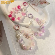 [DEMO3] Butterfly Bow Phone Chain, Candy Colored Cartoon Beaded Phone Charm,  Anti-loss Portable Gif