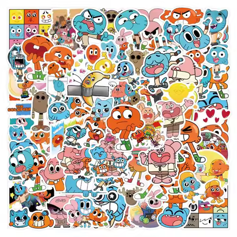 55 Pcs The Amazing World of Gumball Stickers DIY Sticker Scrapbooking Phone Luggage Skateboard Water