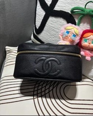 Chanel vanity Vintage 魚子醬牛皮金鏈中古化妝箱 100%Authentic ,90%new 💎尖沙咀中港城門市