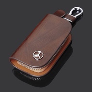 Mercedes-Benz Genuine Leather Key Case Unisex C200LC glc260glk300gla200 Car Key Cover Buckle