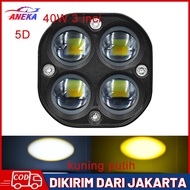 【COD-Ready Stock】Lampu Sorot Tembak LED Bar CWL CREE 4 Titik Mata 40 Watt Motor Mobil 40W 3 Inci LED Kuning Putih Sorotan Persegi Sorotan Kuat Dua Warna Putih Dan Kuning 5D Lampu Kerja LED Mobil Lampu Sorot Tembak Mobil