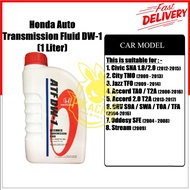Honda ATF DW-1 DW1 DW 1 1L Automatic Transmission Fluid Auto Oil 1LITER