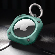 ใช้งานร่วมกับ Apple AirTag กรณีพวงกุญแจ Tpu + Pc Skin Protector สำหรับอุปกรณ์เสริม Key-แหวนสุนัขหรือปลอกคอแมว Finder GPS