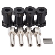 4Pcs Aluminum RC Car 12Mm Hex Wheel Hub Drive Adaptor Extension Combiner Coupler for 1/10 RC Crawler