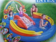 INTEX57453 原廠 噴水彩虹溜滑梯充氣遊戲水池 幼兒游泳池 幼兒玩水池 遊戲球池 兒童遊樂園 遊戲池 送修補貼