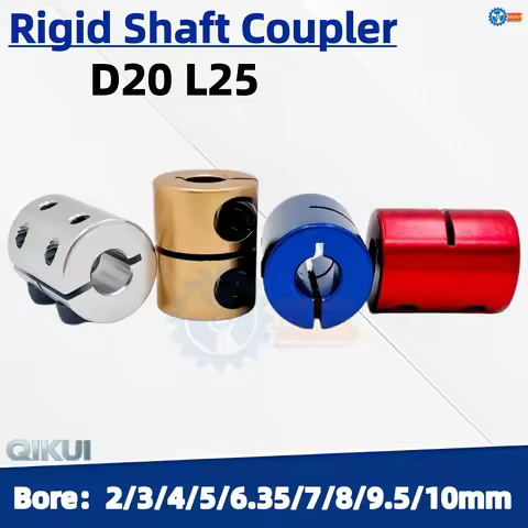 Aluminum Alloy Coupling D20 L25 Bore 2-10mm 3D Printer Parts Rigid Shaft Coupler Clamp Stepper Servo