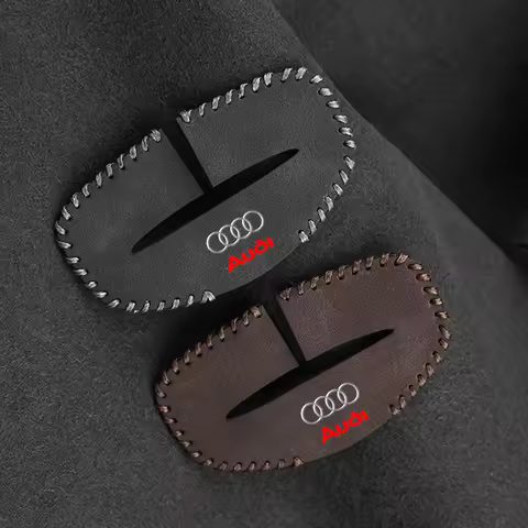 Suede Car Seat Safety Belt Buckle Decoration Cover Accessories For Audi Quattro A1 A3 A5 B5 B4 B8 B7