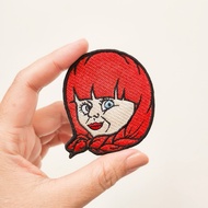 HALLOWEEN EMBROIDERY PATCH ANNABELLE EMBROIDERED BADGE/ SCARY DOLL IRON PATCH/