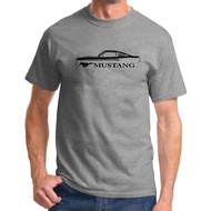 Men's cotton T-shirt 1965 1966 Ford Mustang Fastback Classic Outline Design Print Tshirt