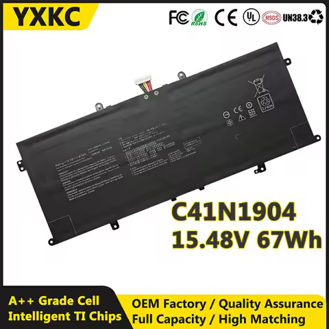 YXKC C41N1904 High Quality Replacement Battery 4ICP5/49/121 02B200-03660500 Laptop Battery For Asus 