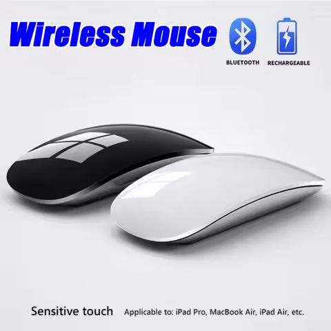 Bluetooth Wireless Mouse Rechargeable Silent Multi Arc Touch Mice Ultra-thin Magic Mouse For Laptop 