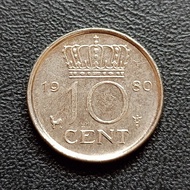 Koin Netherlands 10 Cent Juliana TP181