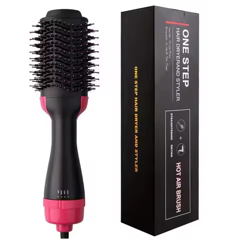 3-in-1 Hot Air Brush Straightening and Curling Styling Brush Volumizing Hot Air Brush Negative Ion S