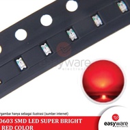MERAH LED 0603 SMD RED SUPER BRIGHT RED LED SMD 0603 SUPER BRIGHT RED easywa53 guaranteed
