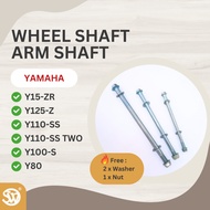 Y15 Y125 Y110 Y100 Y80 Yamaha Wheel Shaft Swing Arm Shaft