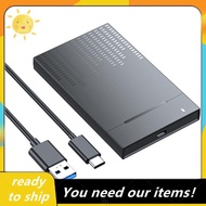 2.5Inch HDD Case  to TypeC3.1 Adapter External Hard Drive Enclosure for 2.5Inch SSD Disk 6Gbps/S 6TB