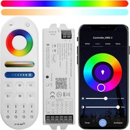 LM091+WB5 WiFi Remote Controller Kit for RGB CCT RGBW Dimming LED Strip Lights, 4-Zone RF Wireless C