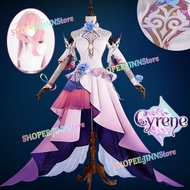 -JINN-HONKAI STAR RAIL CYRENE Cosplay Costume CYRENE Roleplay Pink Dress Wig Outfits Carnival Suit
