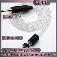 XINHS-77 4 Core หูฟังเงินบริสุทธิ์สายอัพเกรดสายที่สมดุลลวด2.5/3.5/4.4มิลลิเมตรเสียบกับ Mmcx/ 2PIN /Q