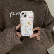 IMD Color Line Bunny Suitable for iPhone17/16 Jelly Phone Case 13/1412/11PRO Phone Case