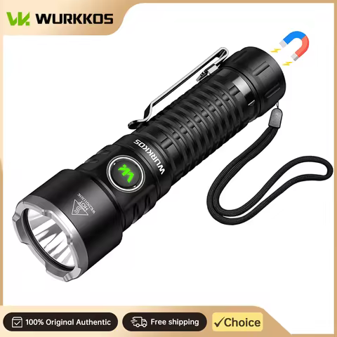 Wurkkos TS28 Tactical Flashlight 21700 Rechargeable 3200Lumens Portable Magnetic Tail Cap Flashlight