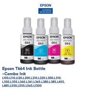 Epson T664 Ink Bottle - Black/Cyan/Magenta/Yellow