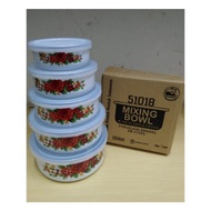 (;;) Mixing bowl enamel maspion / baskom tutup enamel set / mixing