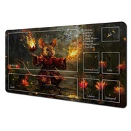 Magic Card Playmat MTG playmat Rabbit archer Raccoon Non-Slip Stitched Edge gathering gaming mats ta